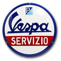 Plechová ceduľa Vespa Servizio veľká